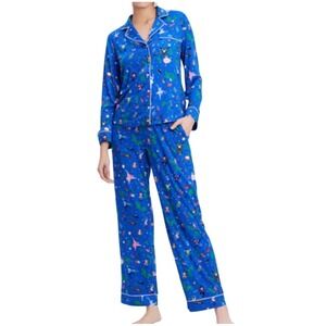 Kate Spade Nutcracker Ballet Pajama Set Blue Christmas Holiday XL